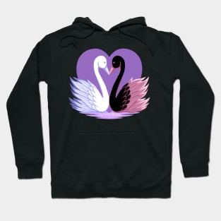 Heart Loving Swans Hoodie